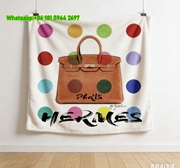 Hermès Birkin Bag Colorful Dots Flannel Sofa Throw Blanket IMG_5354